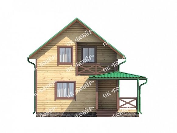 Дом из бруса 7.5х9.5. фото